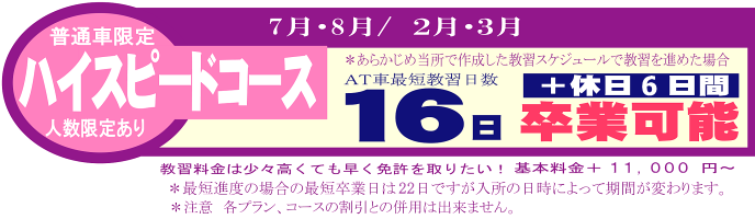 ハイスピードコース
